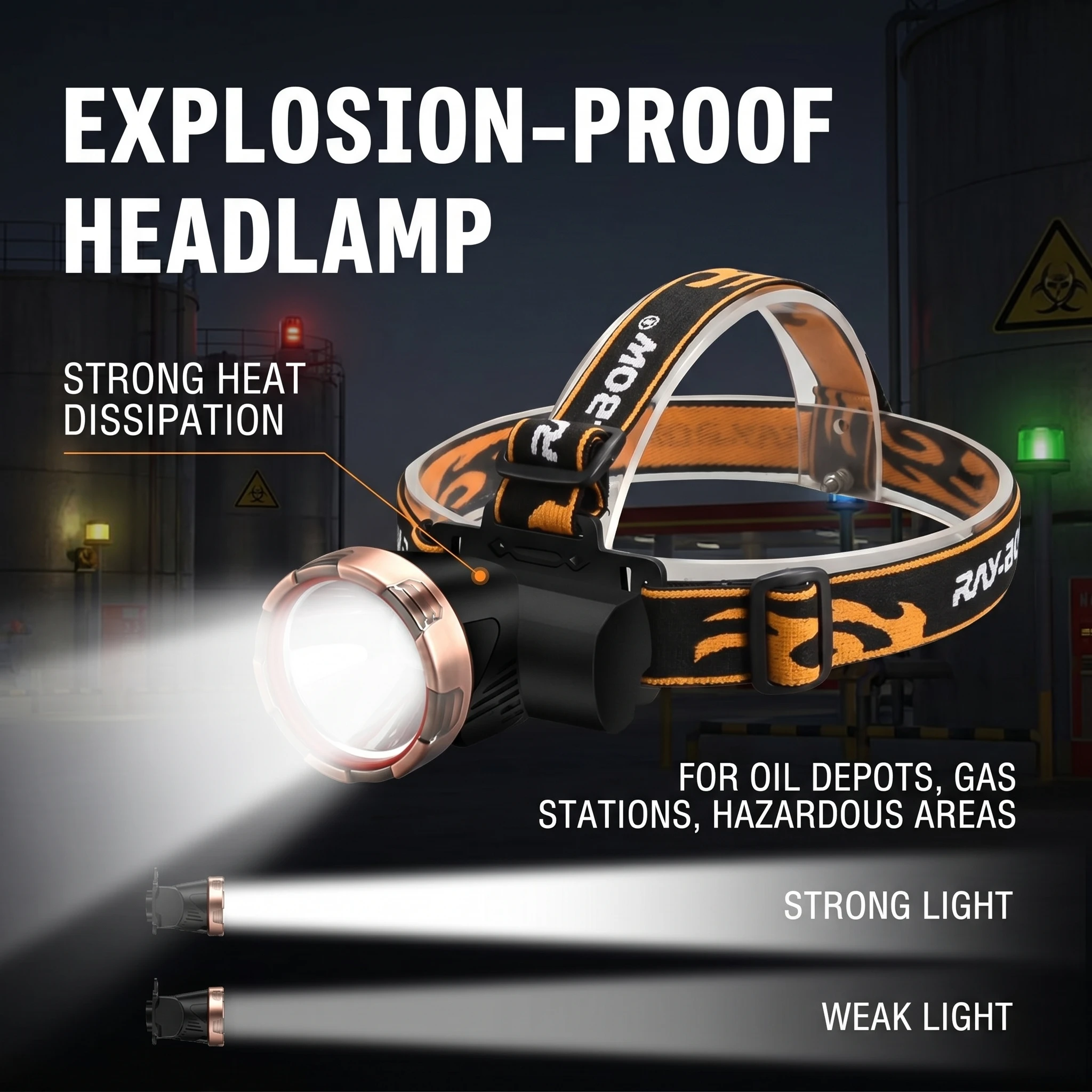

Miniature Explosion-Proof Headlamp: Industrial-Grade Waterproof Rechargeable Safety Helmet Headlamp