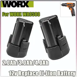 3.0Ah 12V Battery for Worx WA3504 WA3509 WA3505 WA3503 for Rockwell RW9300 Li-ion Rechargeable Power Tool Battery