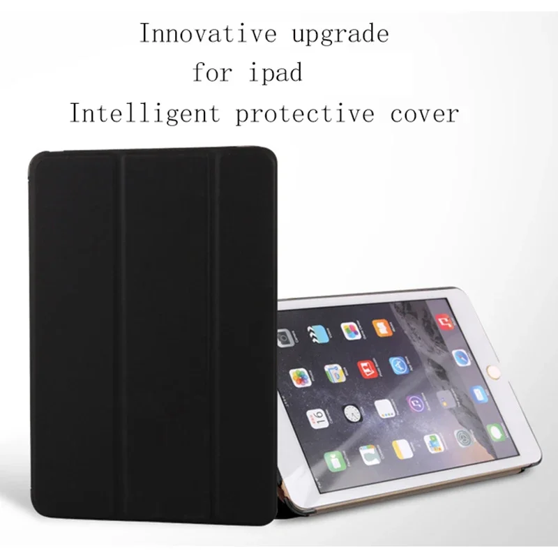 Tablet Case for IPad 2 3 4 Clamshell PU Leather Intelligent Auto Sleep/Wake up Smart Cover for Ipad Air 2 Drop Resistance Case