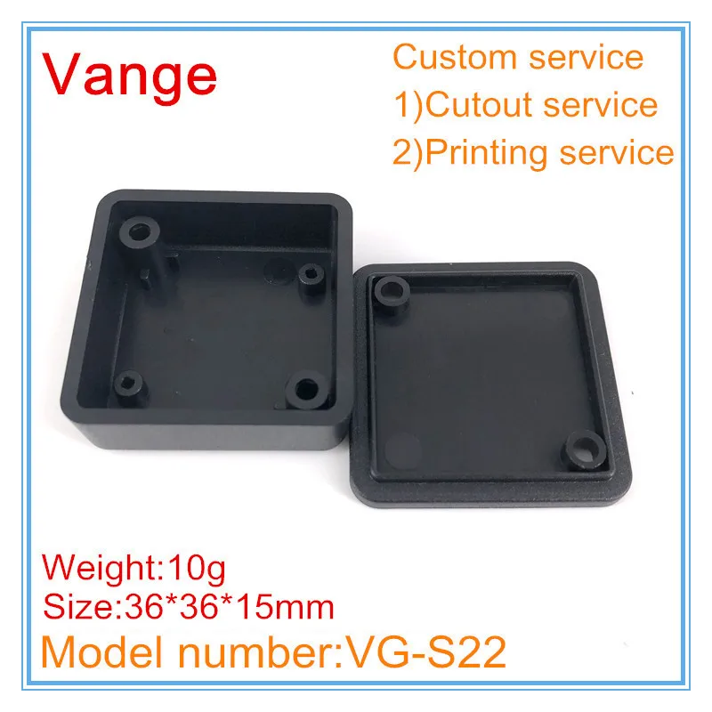 Vange صندوق توصيل كهربائي 36*36*15 مللي متر ABS البلاستيك لتقوم بها بنفسك الضميمة