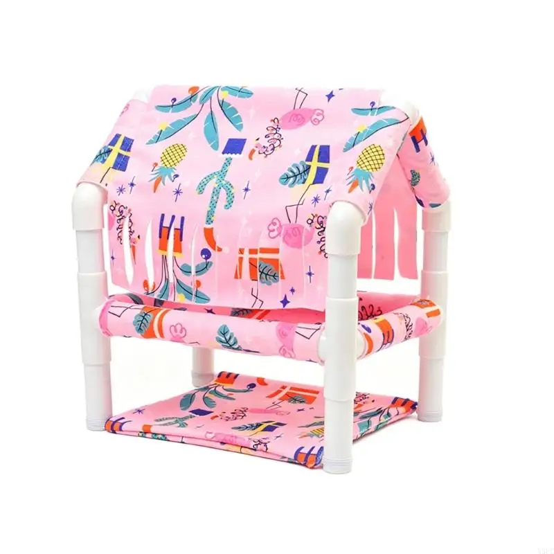 Small Pet Hideaway Tent Detachable Hamsters Bunk Bed Portable Foldable Pet Tent For Cleaning Rodents Accessories X3UC