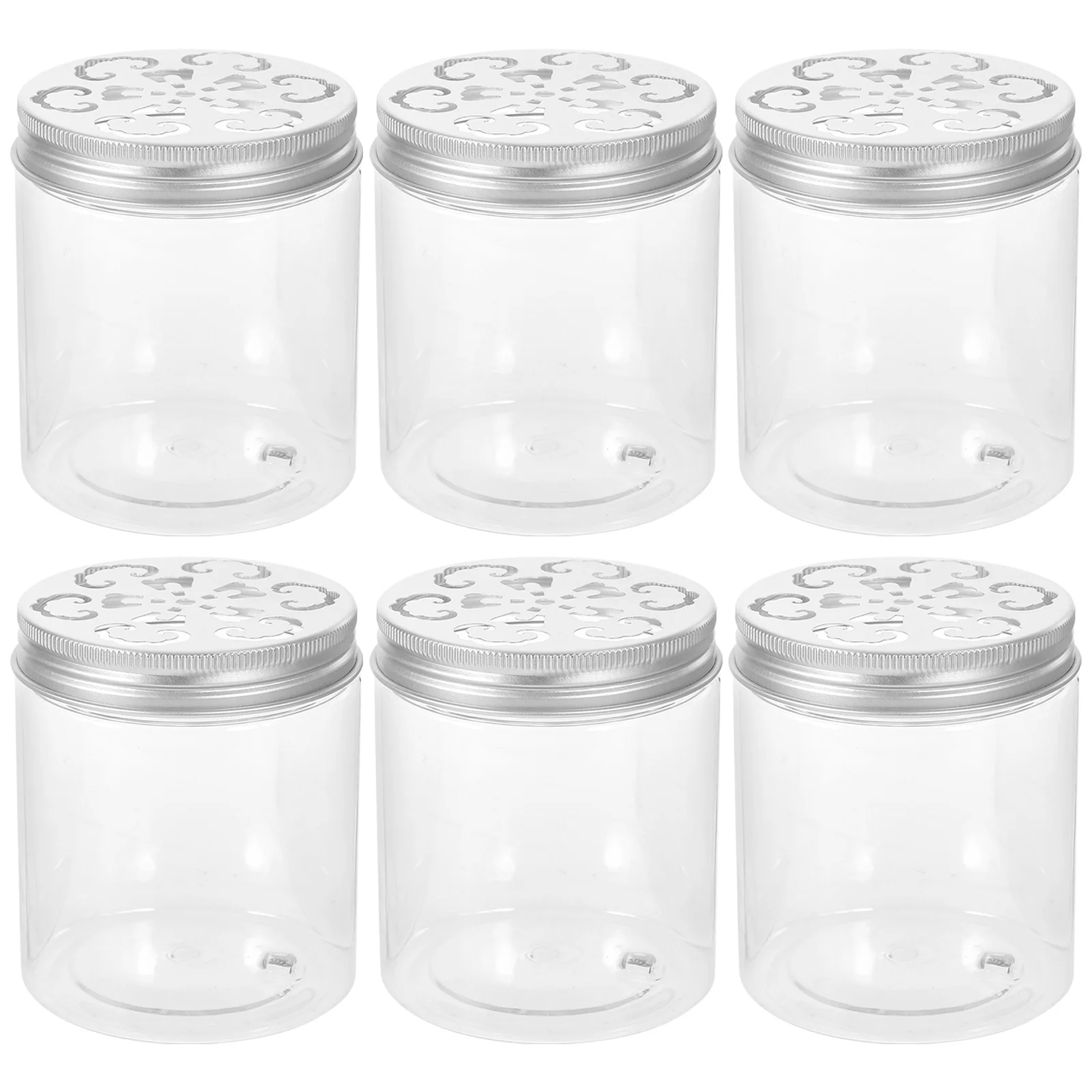 

Pattern Bottle Storage Jar Hollow Lid Transparent Airtight Kitchen Containers Tea Coffee Small Jars LeakProof Organizer Pantry
