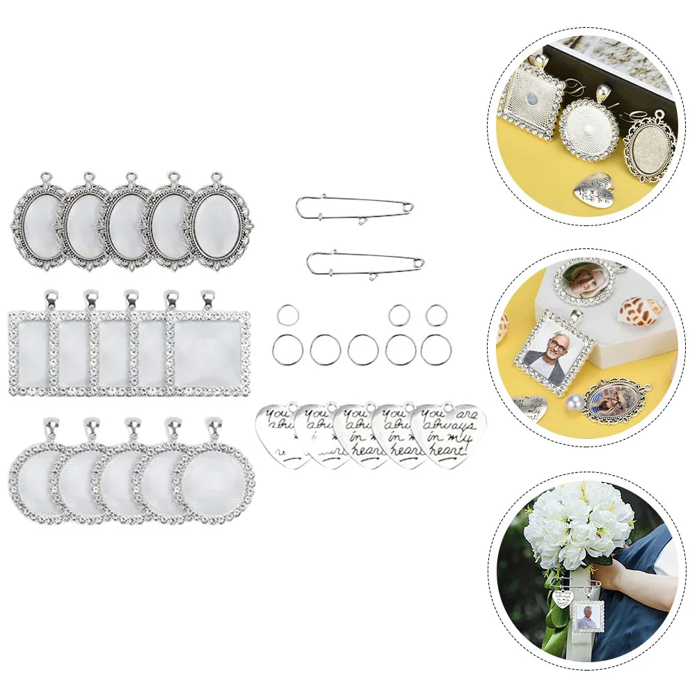 

Brooch Photo Tray Wedding Craft Accessories Jewelry Kits Charm for Bouquet Pin Holding Flowers