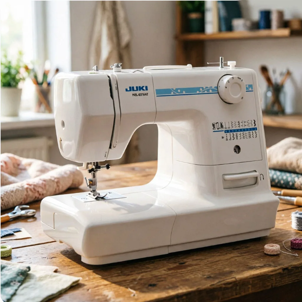 220V Sewing Machine with Extension Table - Household Electric Sewing Machine Featuring Buttonhole & Overlock Stitch