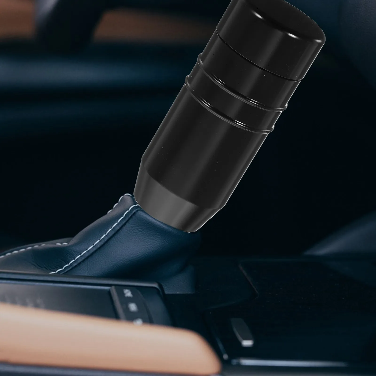 

Aluminum Alloy Universal Automatic Transmission Car Gear Stick Knob Cover Spiral Apron Design Comfortable Grip Fits Most