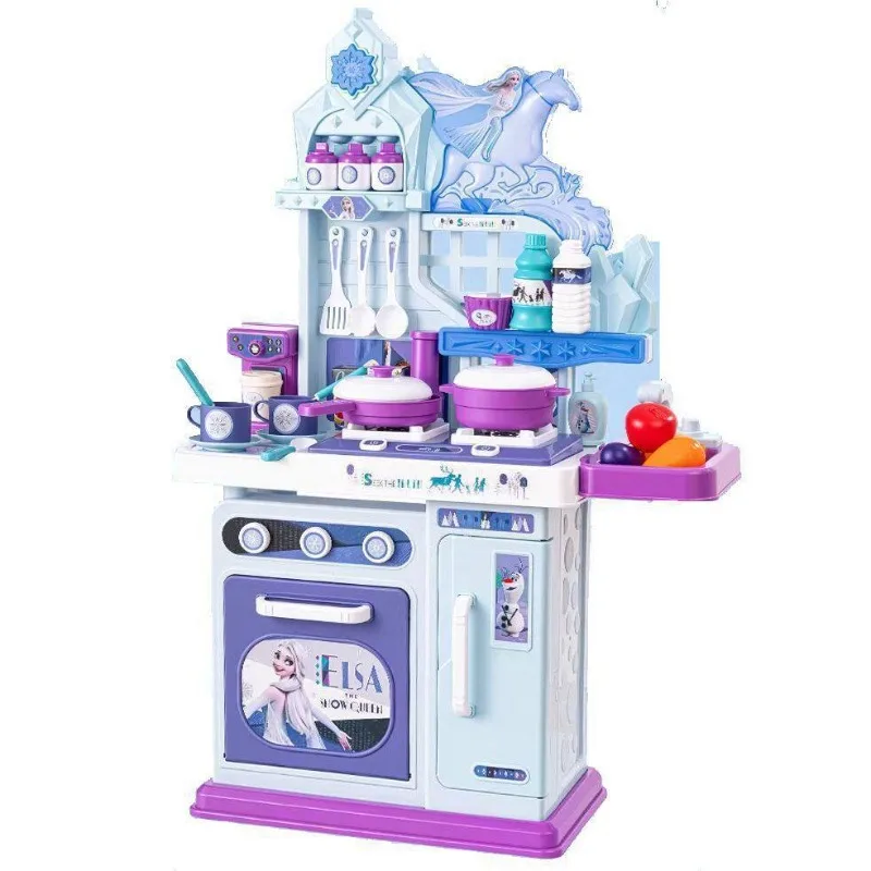 

Genuine Disney Frozen Kitchenware Table Toys Cooking Cooking Princess Elsa Girl Playing House Toys