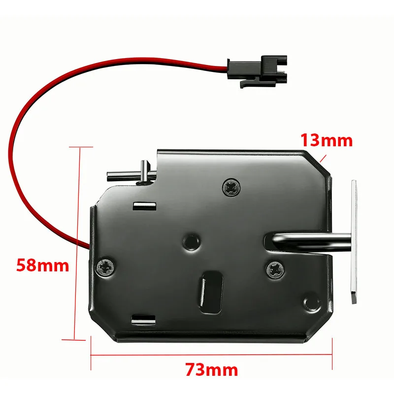 Electric Cabinet Lock 12V with SM2P Terminal Electronic Cupboar Locker For Market Storage Box Coil Solenoid