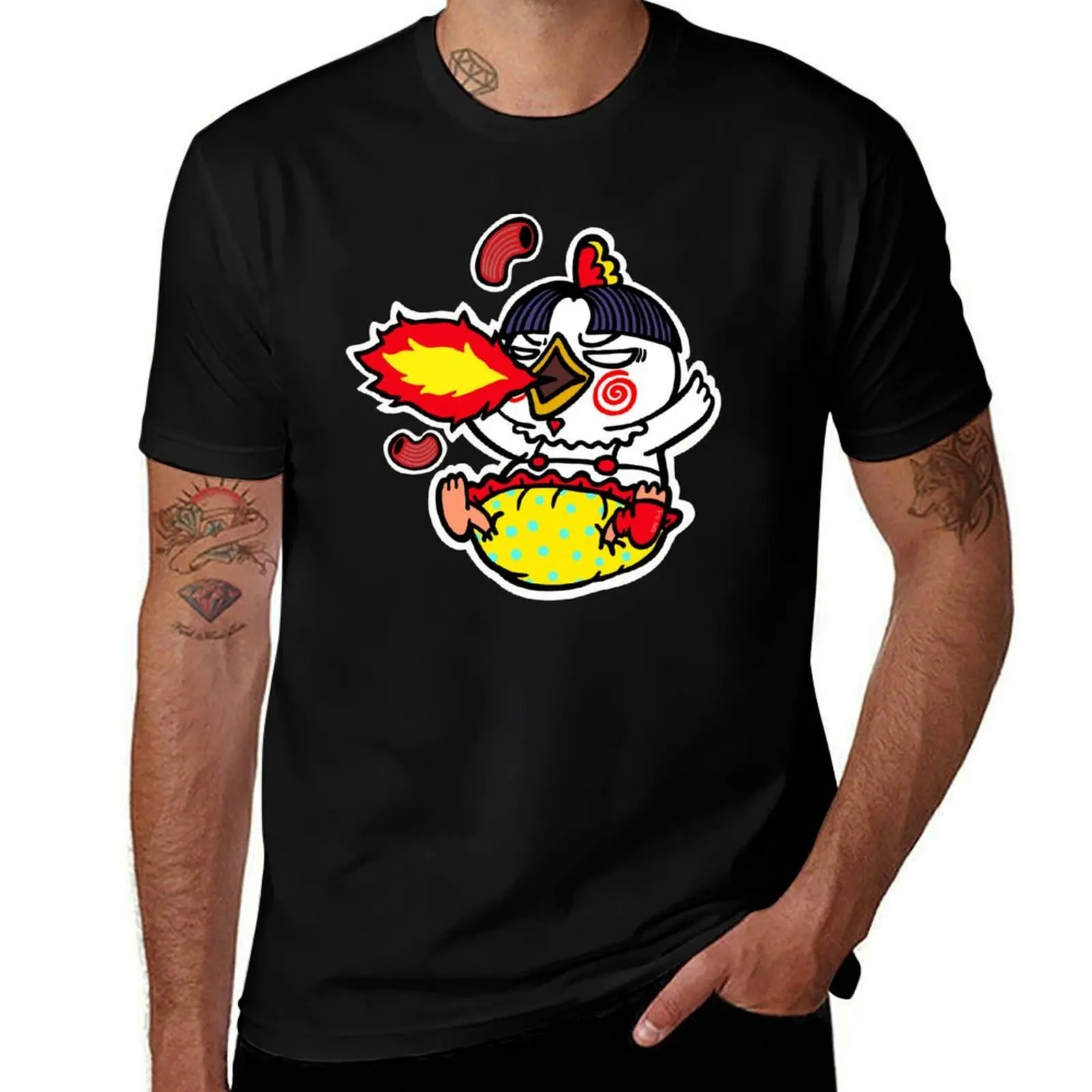 ¡ESPIRA DE FUER! ¡Los fideos de pasta más espiciosos! Ramen con sabor a pollo caliente Buldak. ¡Es tan caliente! camiseta