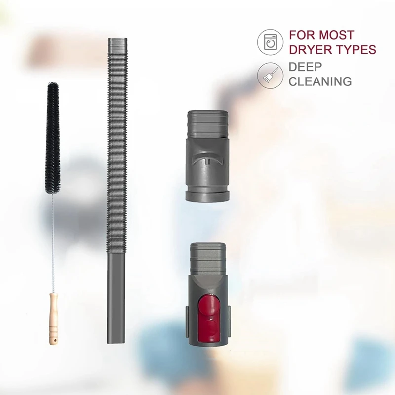 Kit de nettoyage d'évent de sèche-linge avec brosse à charpie, aspirateur Dyson V15, V12, V11, V10, V8, V7, Gen5, V6, DC58, DC59