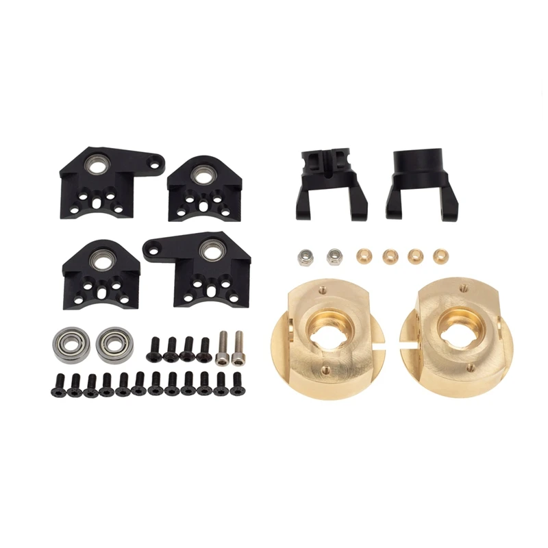 1 Pair Brass Heavy Duty Steering Knuckles C Hub Carrier Kit For Axial Wraith RR10 1/10 RC Crawler Car Upgrade Parts