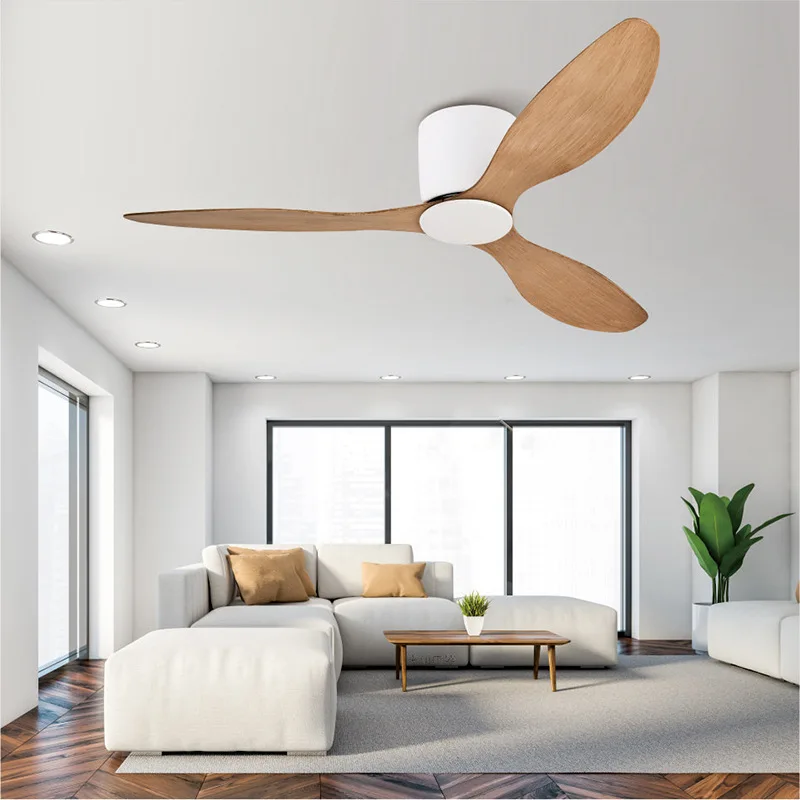 Modern Led Ceiling Fan Without Lights DC Motor 6 Speeds Timing Fans 20CM Low Floor Loft Remote Control Decorative Fan With Light