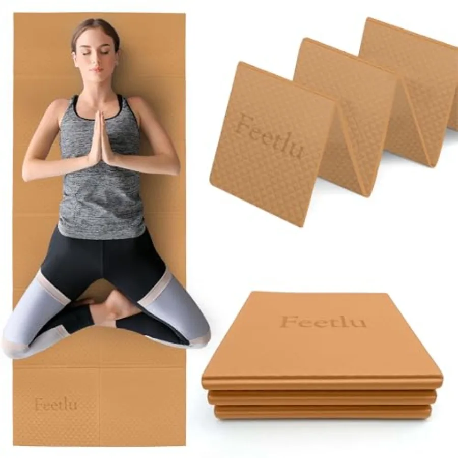 

Foldable Yoga Mat 6mm Thick Lightweight Anti-Slip and Easy to Store Perfect for Travel Yoga Pilates Home Workouts and Floor Exe