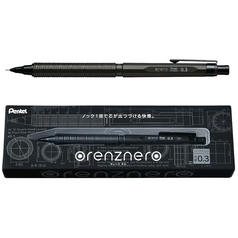 Pentel Gépi Irón PP3003-A Mérnöki tervezés mérnökség Rajzolás Irón 0.2/0.3/0.5mm ORENZNERO Alacsony Tömegvonzás sketching Manga írószer