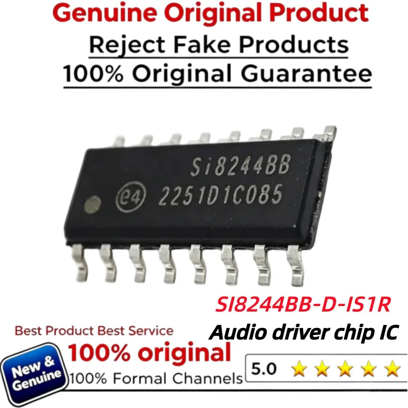 5-10-20pcs  100% New  Original SI8244BB-D-IS1R  SI8244BB  SI8244  Class D Audio Driver Power Chip  SOP-16