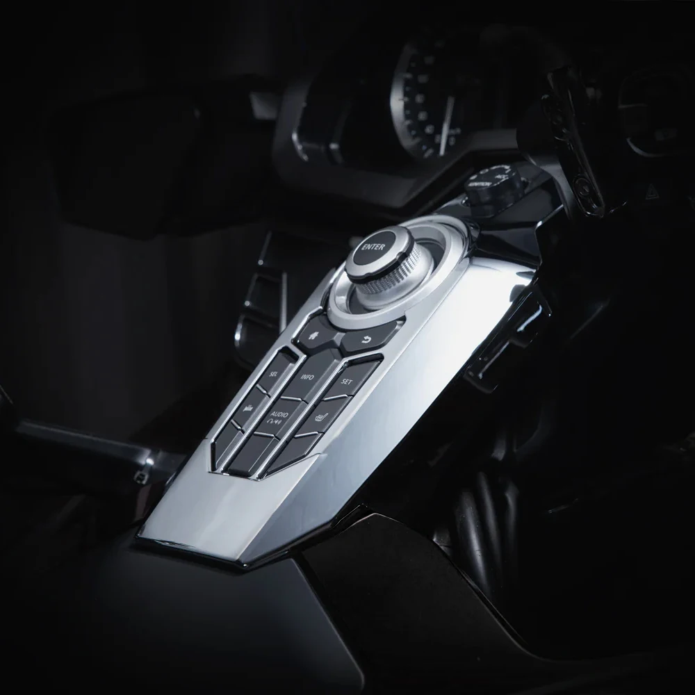 Black/Chrome Center Console Switch Panel Cover Trim Accessories For Honda Gold Wing GL 1800 Tour DCT GoldWing GL1800 2018-2023 - Image 5