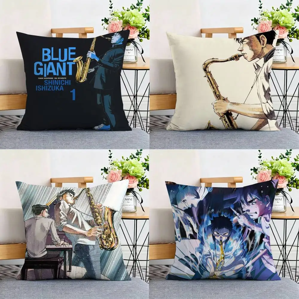 Anime B-Blue Giant Pillow Case for Sofa Living Room Home office Decor Protective Cover
