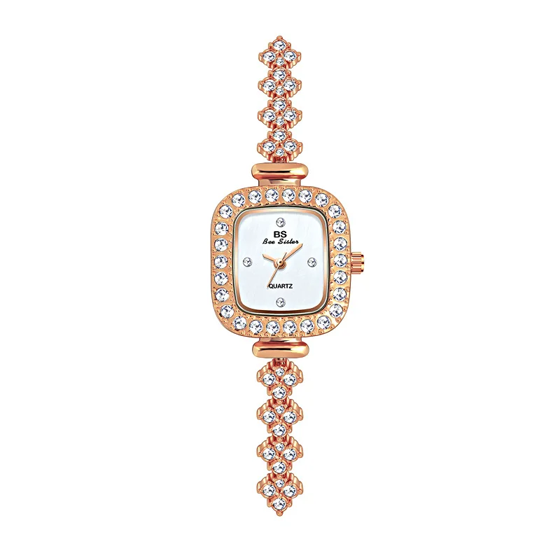 BS-Montre-bracelet étanche en acier inoxydable doré pour femme, montres pour femme, marque de mode, cadeau romantique pour petite amie,