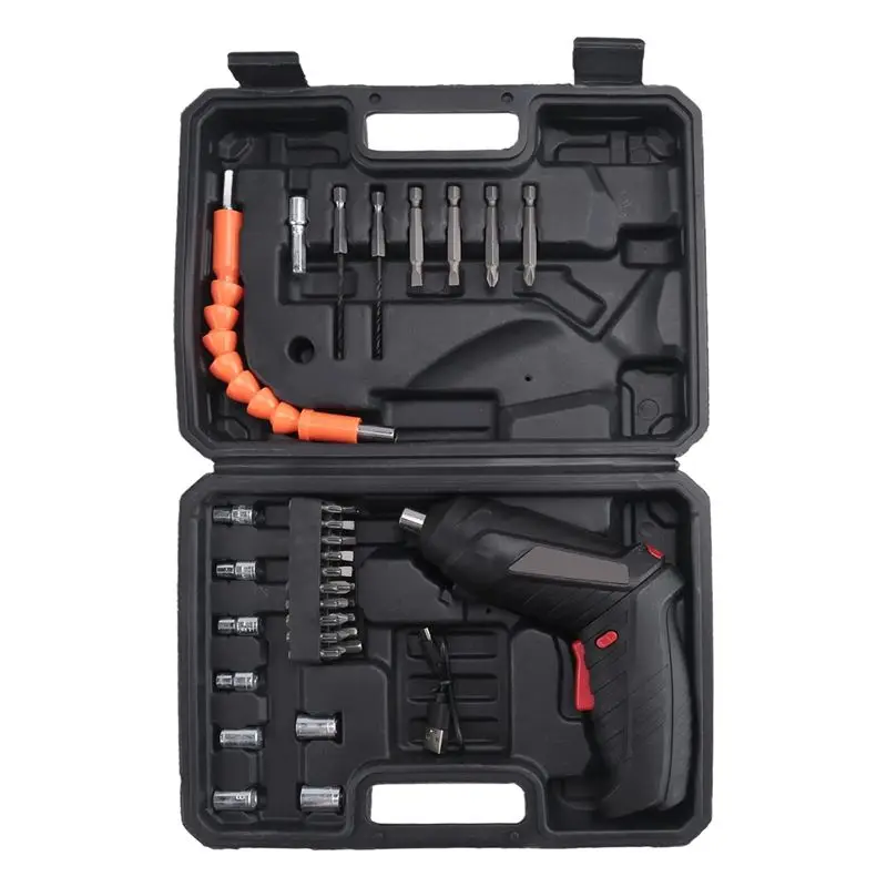 

Аккумуляторная мини-электрическая отвертка ABAH 90 ° -180 ° Беспроводная электрическая отвертка-дрель с вращающейся рукояткой и LED-подсветкой