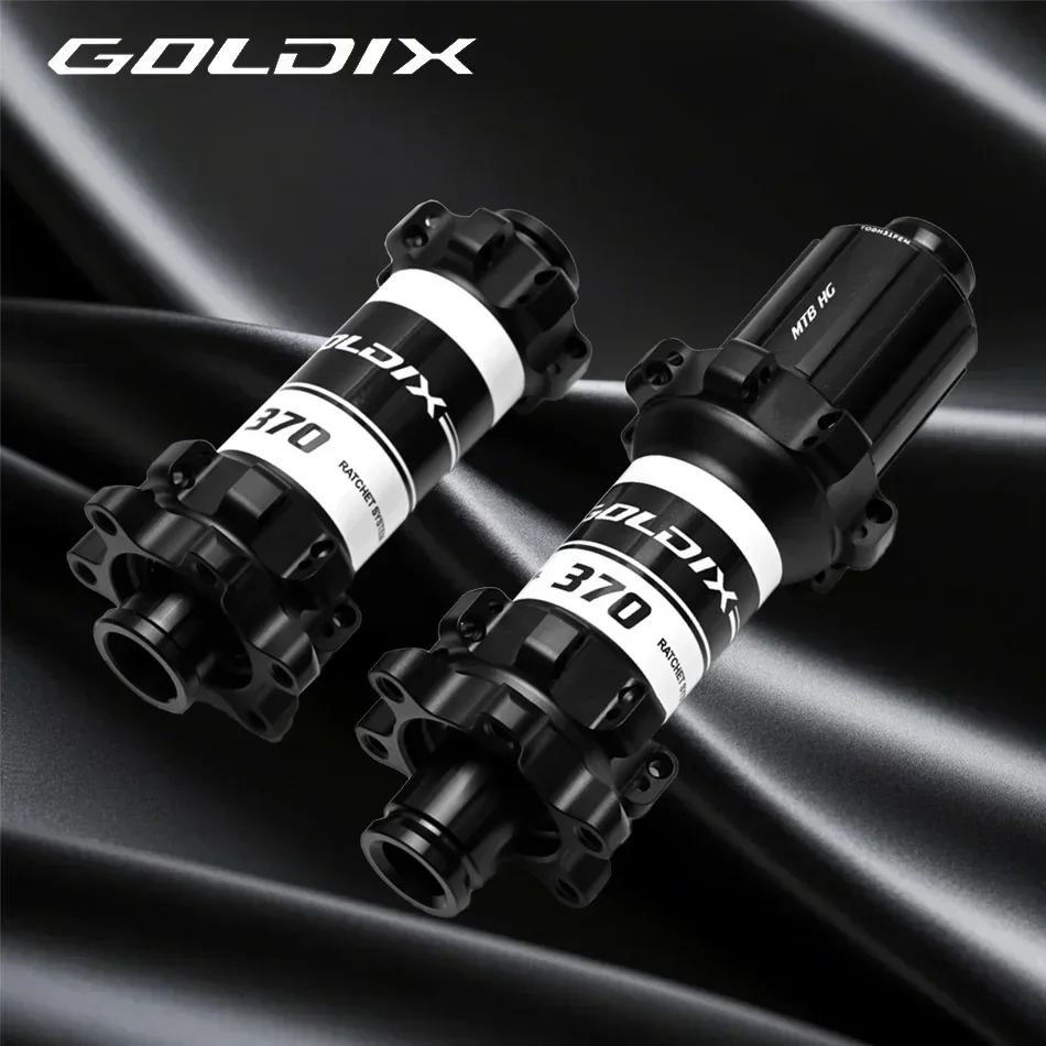 GOLDIX M370 Bicycle Hubs 24 Hole Straight Pull Spoke 6-bolt Disc Brake Mountain Bike Bearing Hub Ratchet 36T HG/XD/MS Hub Body