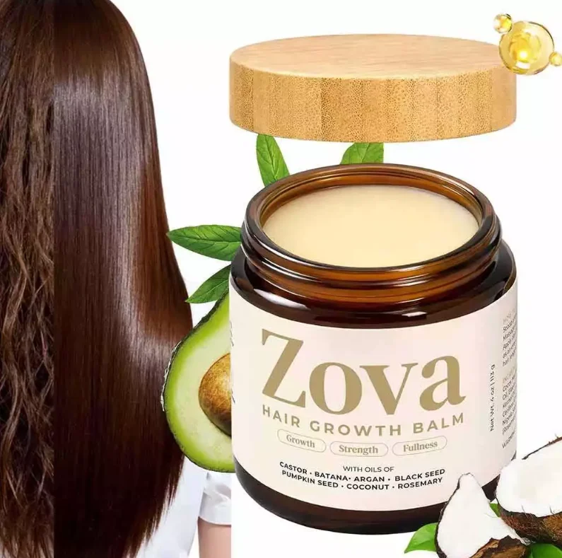 Batana Castor Argan Rosemary Oil Hair Growth Balm 113g Zova Thicker Stronger Hair Roots Unisex Brand Nourish Hair Repair Cream