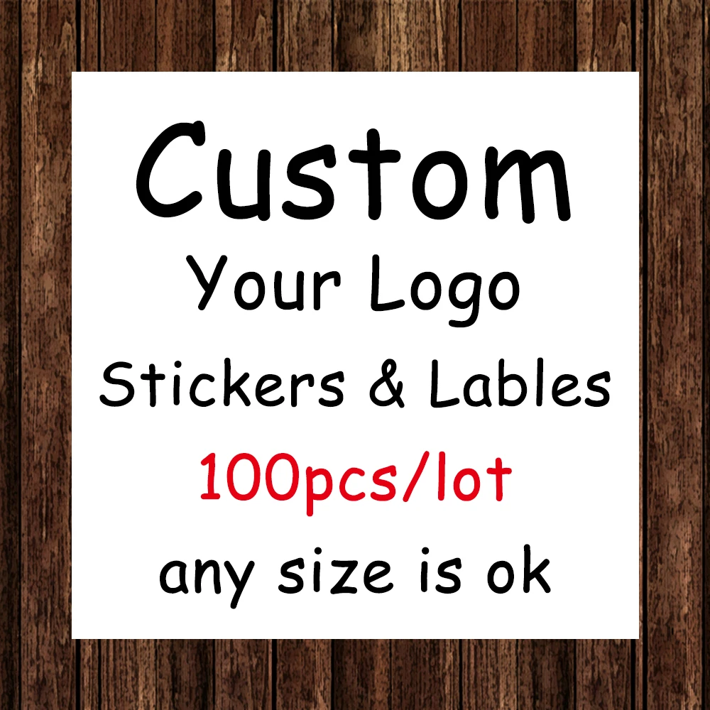 

100PCS/Lot Custom Square Stickers Customized Logo Wedding Decoration Favors Boxes Business Stickers Personalised Packaging Label