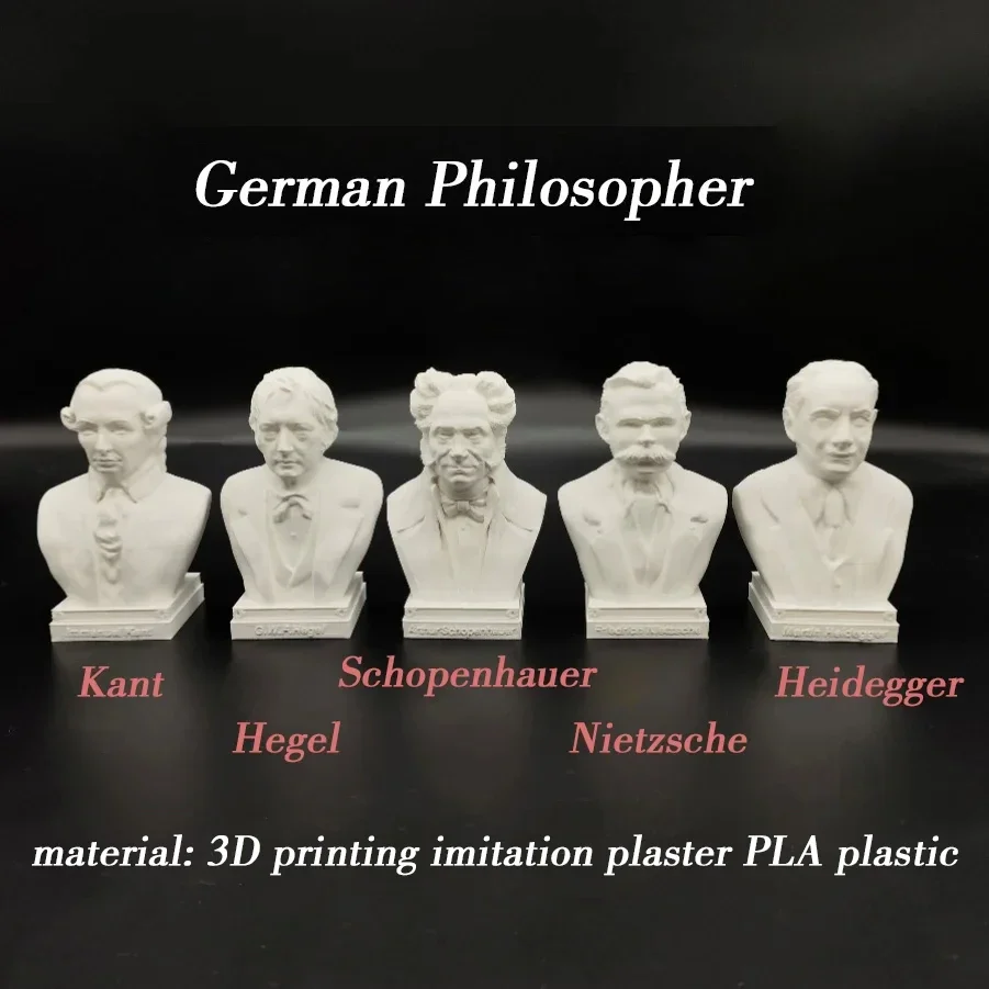 Kant Hegel Schopenhauer Nietzsche Heidegger German Philosopher Ornaments Bust Statue Model Decoration