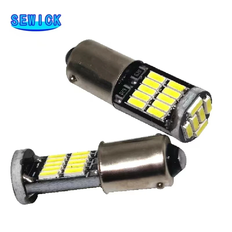 100Pcs Ba9s 4014 26 SMD LED H6W T4W LED For Car Rear Interior Light Auto License Plate Light Reading Lamp DC12V