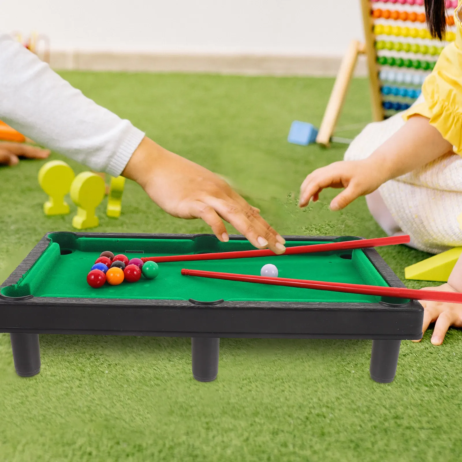 

1Set Mini Pool Table Desktop Billiard Game Family Hand Eye Coordination Home Play Mini Billiard