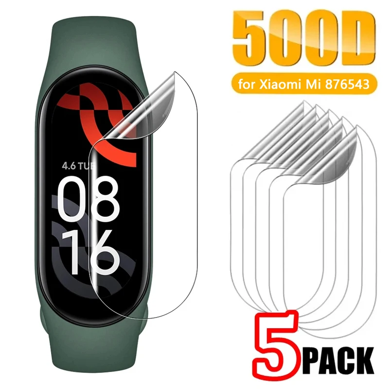 Soft Hydrogel Film for Xiaomi Mi Band 8 NFC Bnad 7 Pro Smart Band Full Cover Curved Screen Protector for Mi Band 3 4 5 6 7 8 Pro