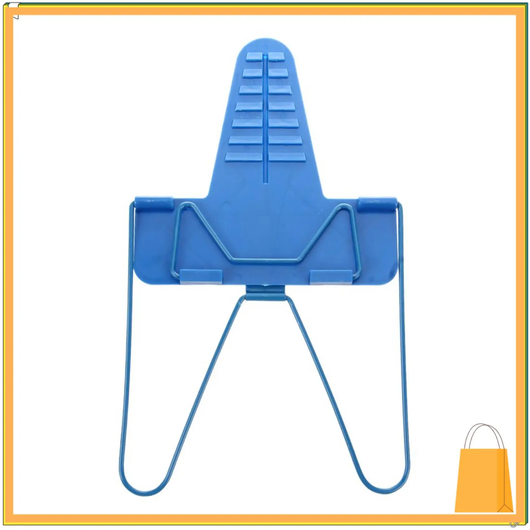 L52A-2Pcs Portable Foldable Adjustable Bookend Stand Reading Book Stand Document Holder Base Reading Book Shelf (Blue)22X16cm