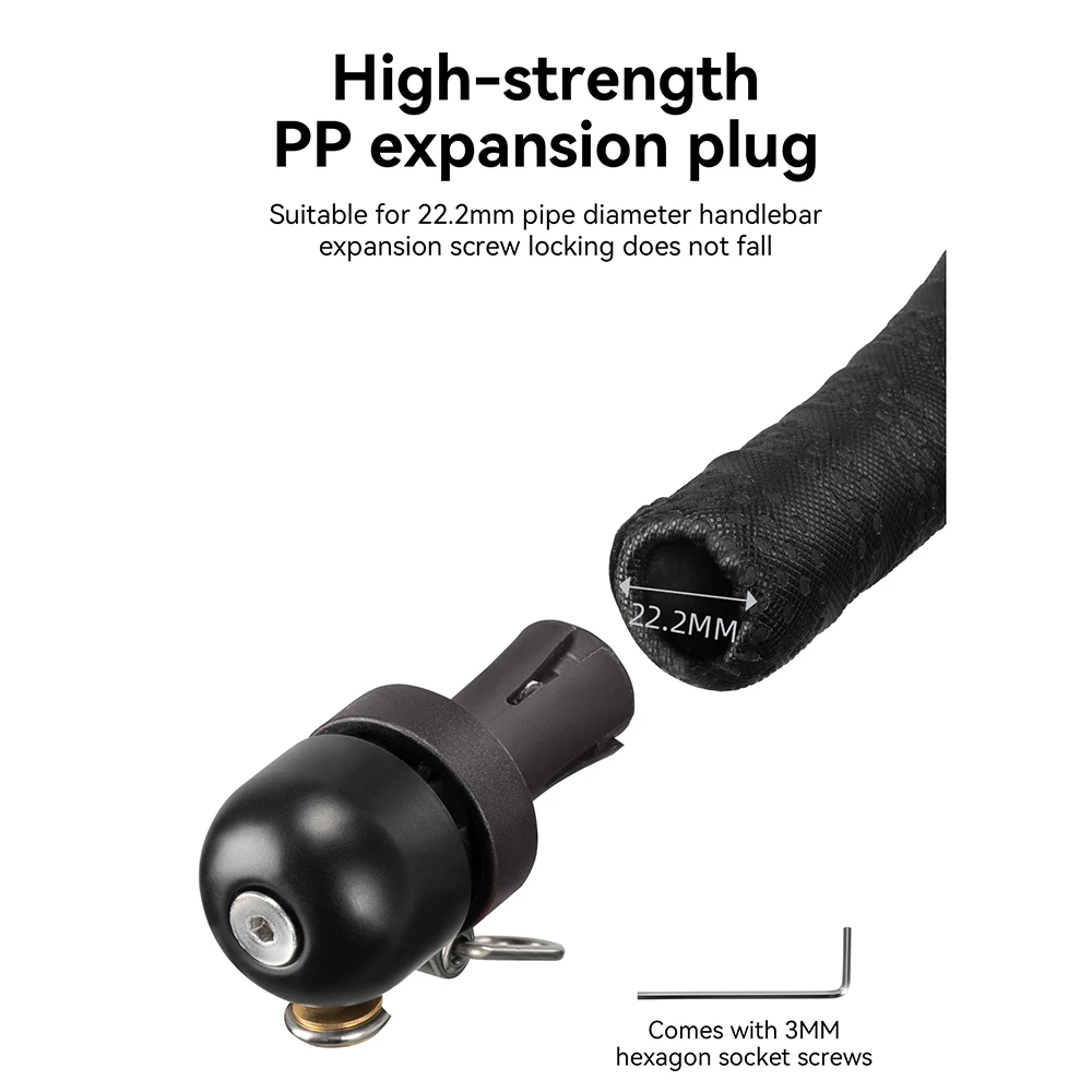 Picture 7: Bicycle Bell, Loud and Clear, Mountain & Road Bike Horn, Bicycle Handlebar Bell for 22.2mm Handlebar, 80db