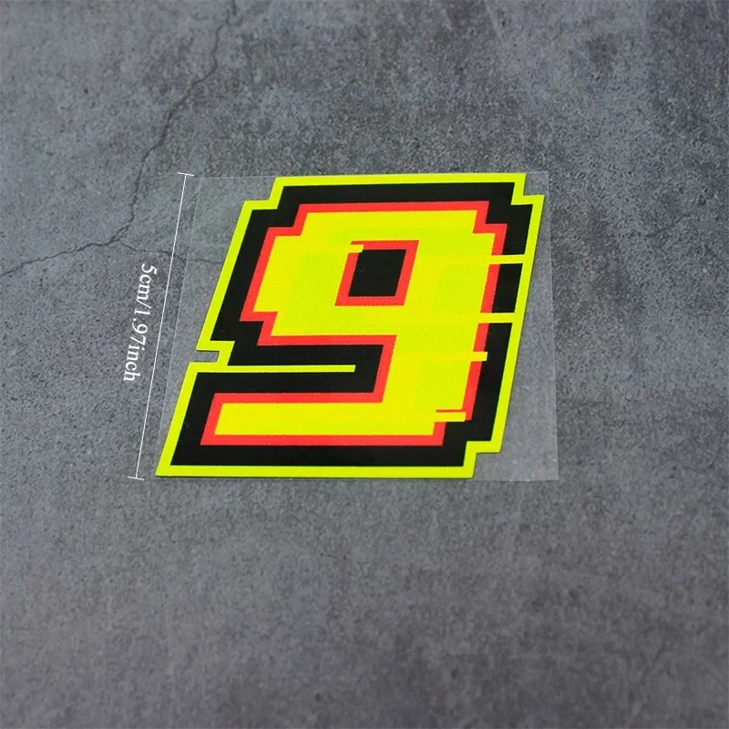 1 Set 0-9 Reflective Number Sticker, Waterproof Decal for Car Fuel Tank Motorcycle Body