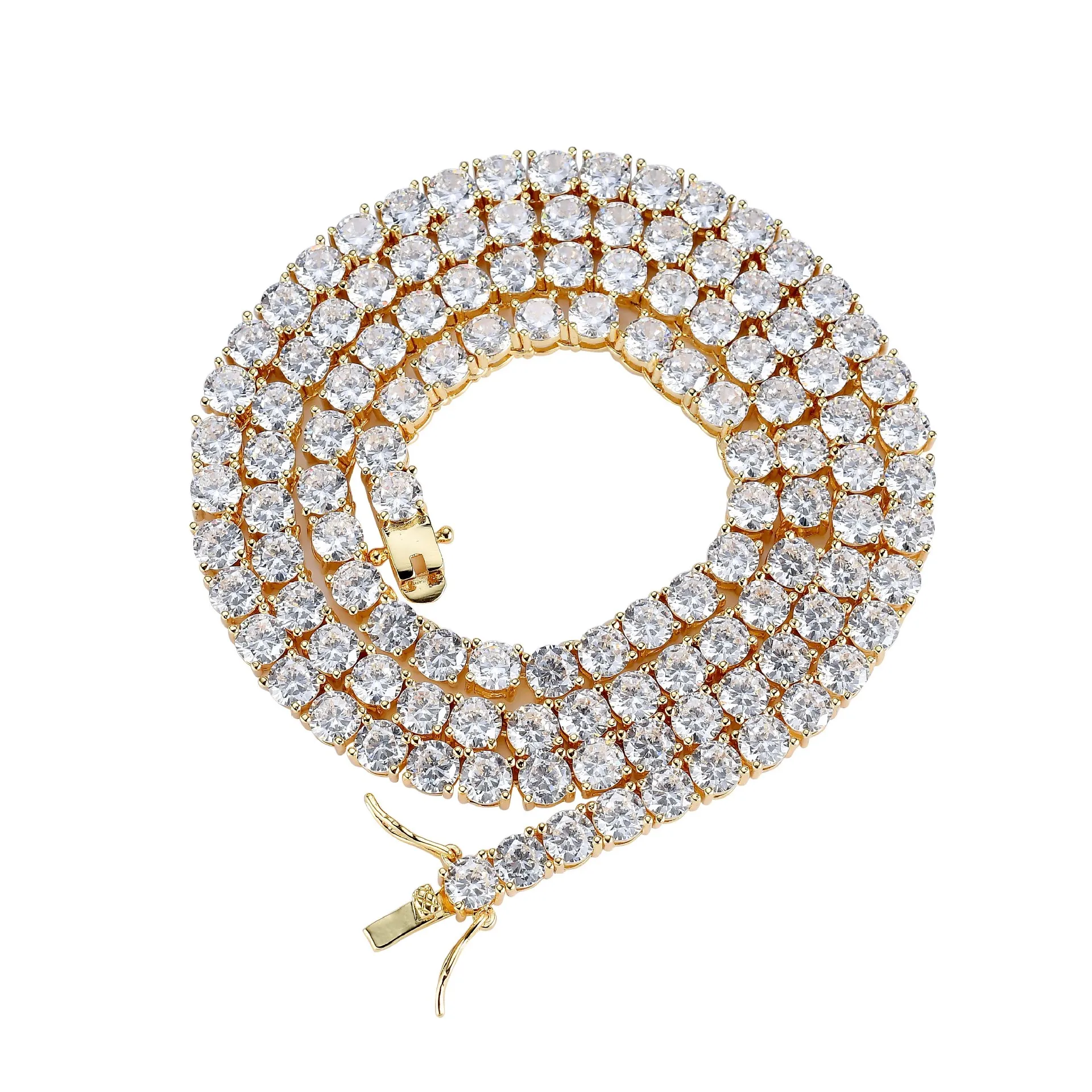 قلادة تنس بسلسلة هيب هوب للرجال مع مجوهرات Zirconia Bling Iced Out لأوروبا وأمريكا