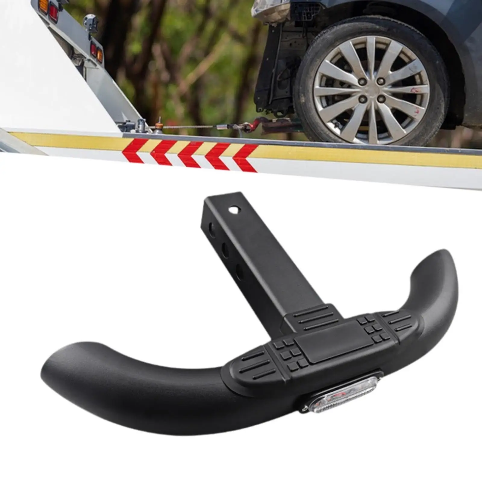 

Trailer Hitch Step with Light Replacement Car Parts Rear Hitch Step Bar Bumper Guard for Tow Suvs Pickup Trucks Truck Bed