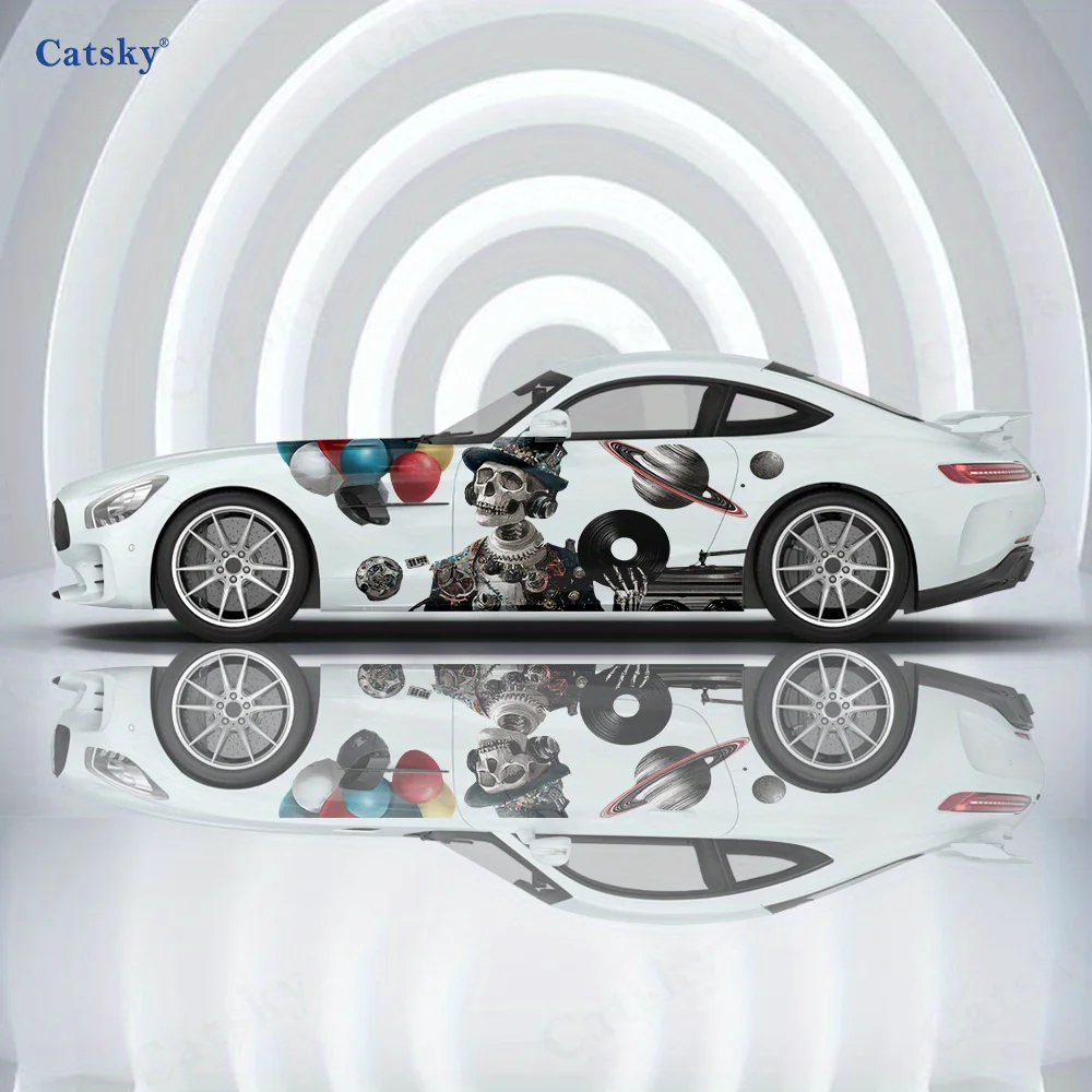 

Skeleton Balloon Vinyl Record Car Vinyl Wraps Decal Selfadhesive PVC Sticker Suitable for Trucks SUV Decor Auto Accessories Gift