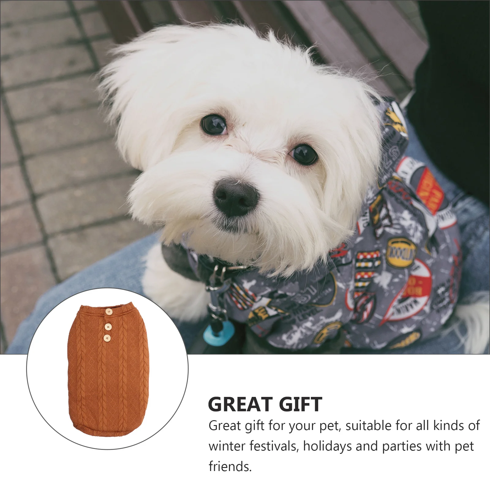 

Dog Clothes Warm Sleeveless Vest Autumn Winter Outdoor Sweater Warm Costume for Puppy Pet Sweater Dog Clothes Pet Supplies