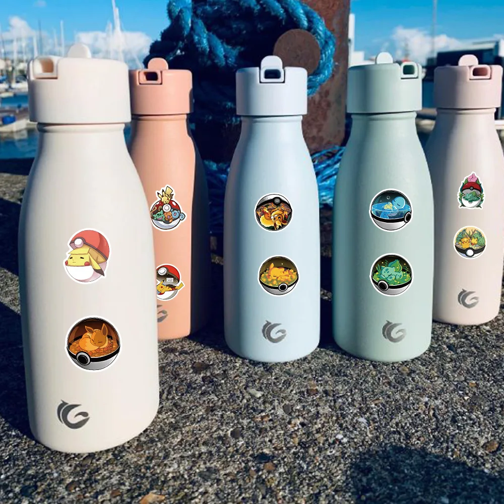 55 قطعة البوكيمون لطيف بيكاتشو ملصقات Kawaii محمول الديكور الشارات سيارة سكيت الأمتعة الهاتف ملصق مضاد للمياه لعبة أطفال #4