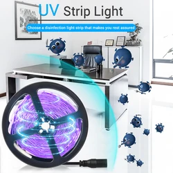 UV Light Led Strip Light SMD2835 Ultraviolet Light Luminaire UV Lamp Led Tape Backlight Purple Lamp For DJ Fluorescence Party