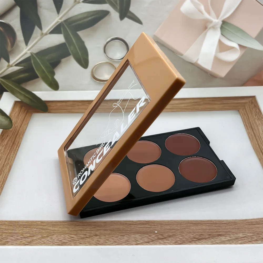 6色防水コンシーラー、マットな高カバー力、オイルコントロール、ニキビ跡やクマ用化粧品ファンデーション