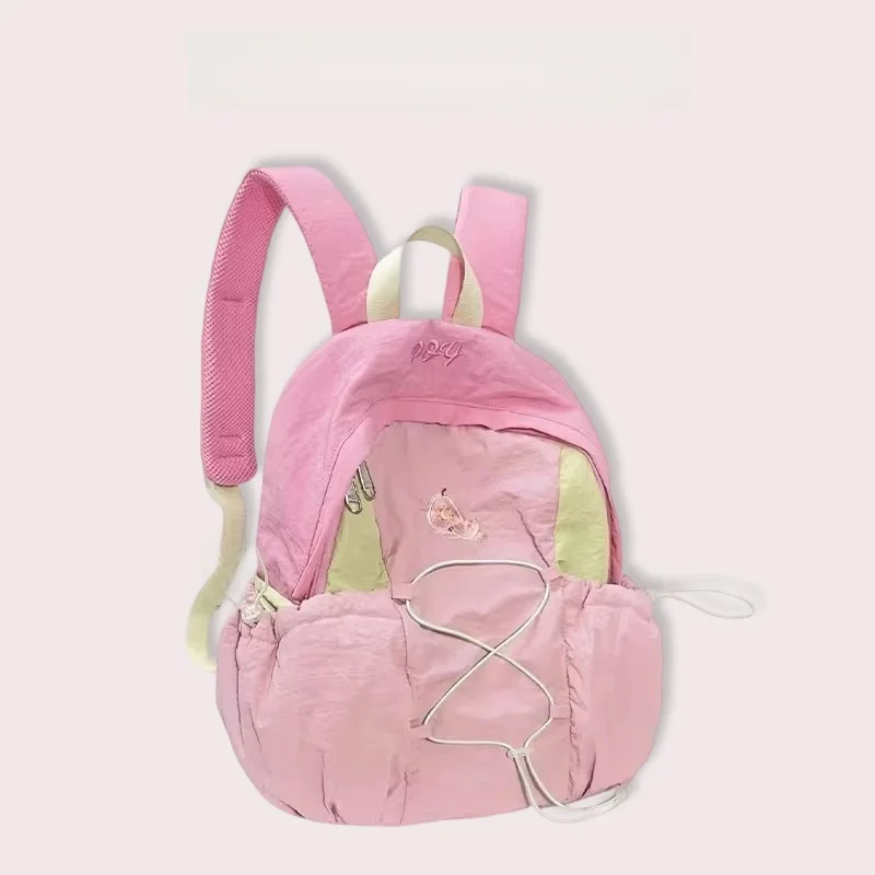Mochila Feminina Clnoe Kenok Luxuosa e Simples 2026 Nova Mochila Pequena para Viagem Estilo Jovem Formato Arqueado Levemente ...