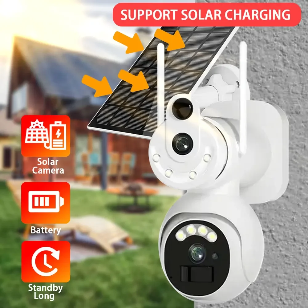 10CH 4K Solar Wifi PTZ Security Camera Sytem 12.5