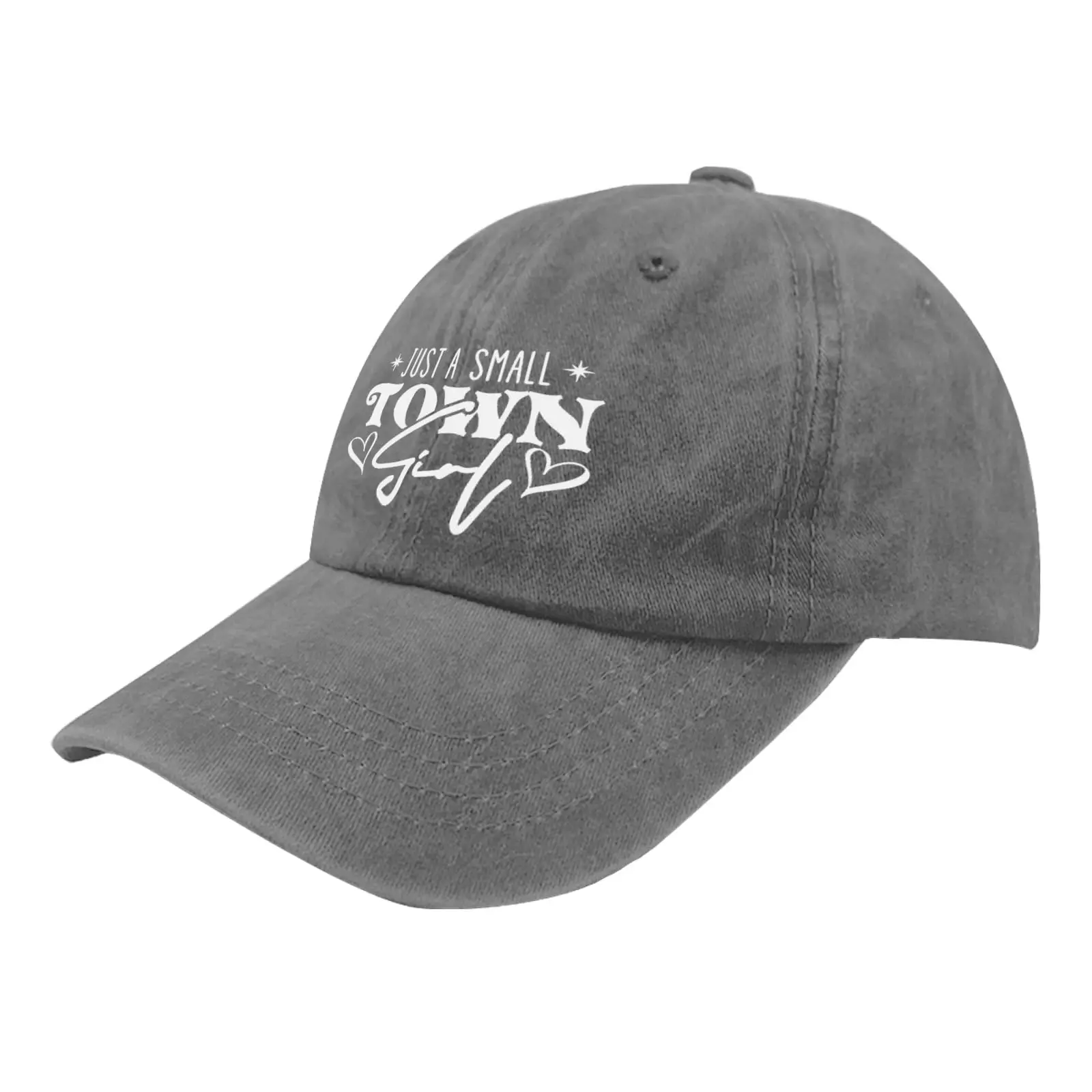 Just a Small Town Girl Czapka z daszkiem Trucker Denim Hat Washed Cotton Fashion Cap Unisex Regulowana sportowa czapka