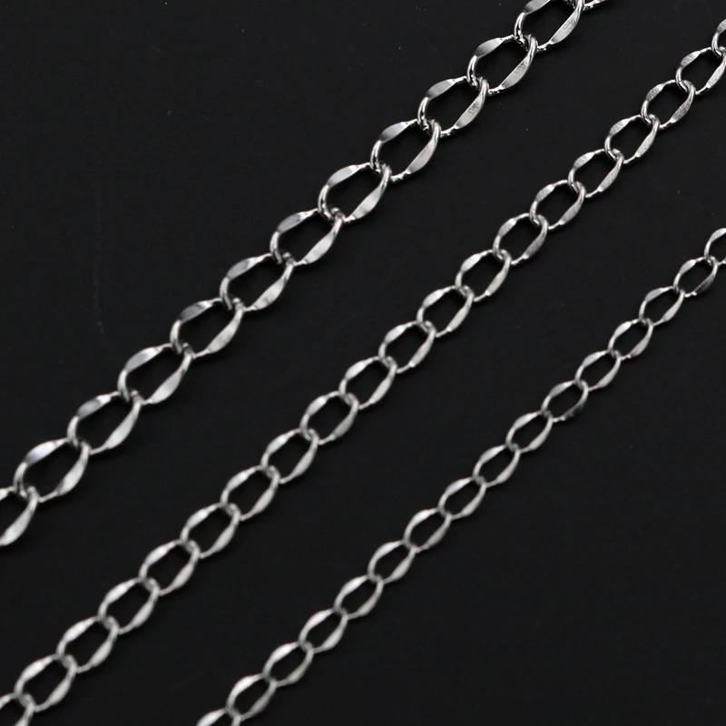 5 Meters/Lot No Fade Stainless Steel polishing Necklace Tail Chains For DIY Jewelry Findings Making Materials Handmade Supplies