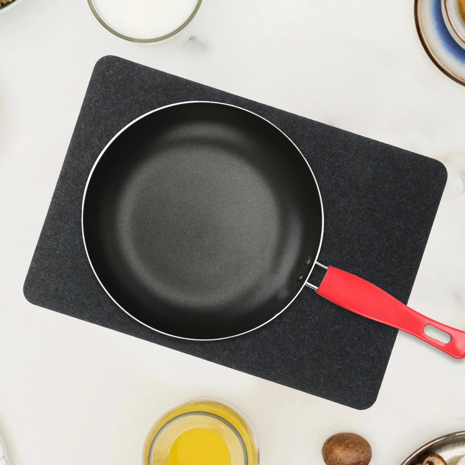 

2pcs Air Fryer Pad Heat Resistant Stove Top Mat Silicone Gel Oven Mats Insulation Blender Slide Protective Kitchen Supplies