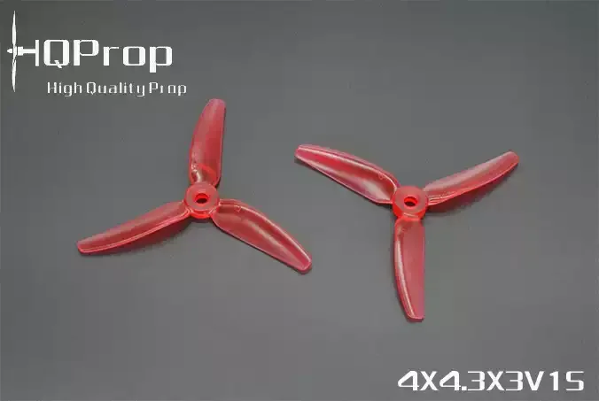 HQProp DP4X4.3X3V1S 4 Inch 3-Blade V1S PC Propeller 2CW+2CCW High Speed Racing FPV Toothpick Drone Blades