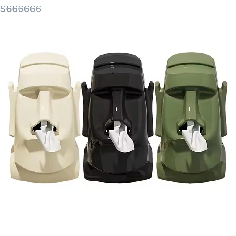 

Creative Stone Figure Paper Towel Box Glasses & Headphone Holder Tissue Holder Tissue Container Home Office Desktop Decoration