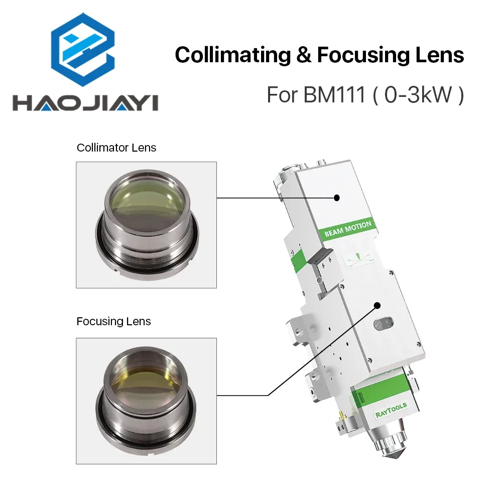 Lente de colimación y enfoque BM111 0-3kW, D30, F100, f125 mm, soporte de lente para Raytools, cabezal de corte láser BM111