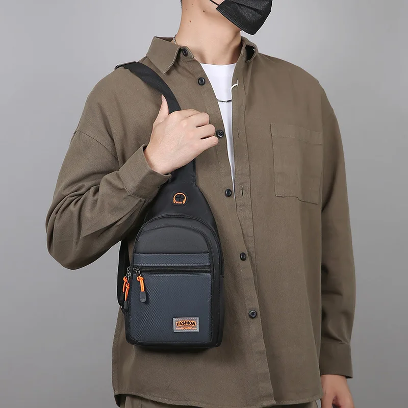 

New Crossbody Bag Large Capacity Business Simple Casual Shoulder Bag Outdoor Commuter Anti-splashing Men's Chest Bag