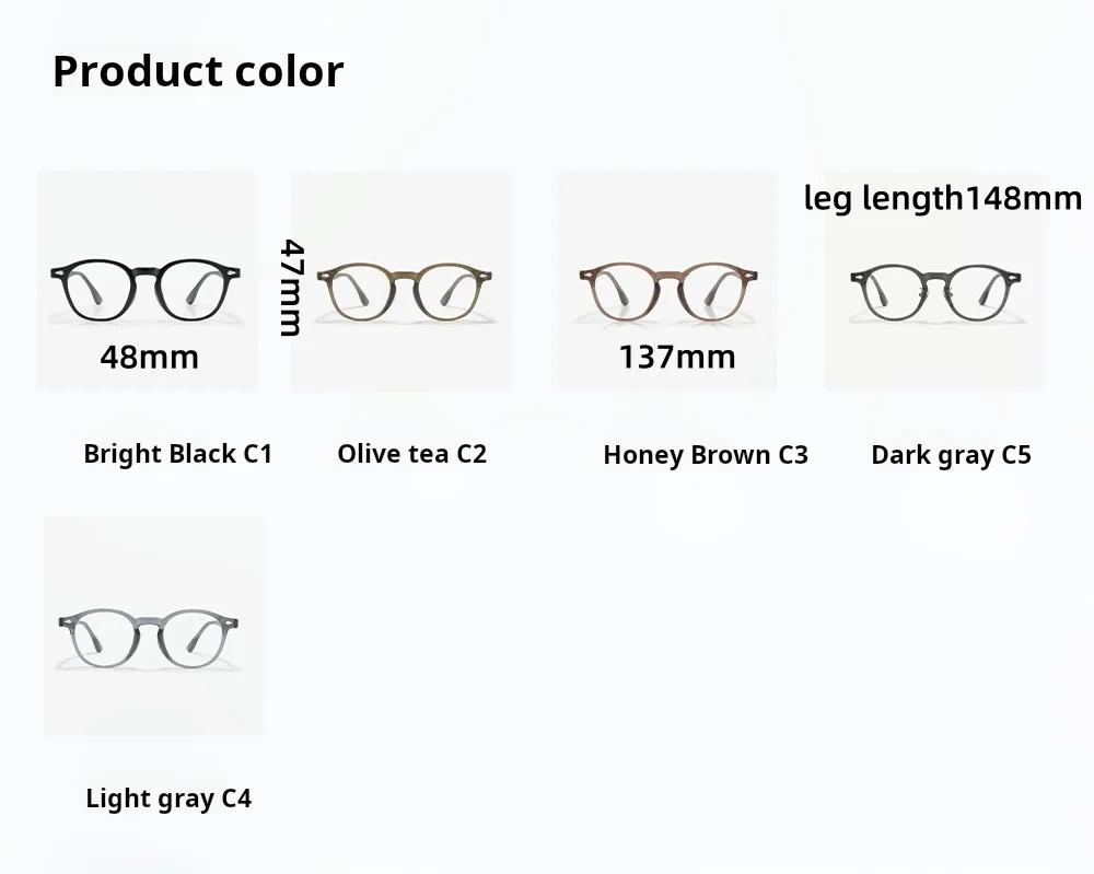 XBORA Classic Vintage Small Size Round TR90 Glasses Frame Unisex Optical Prescription Eyeglasses Myopia Hyperopia Best Sell30600