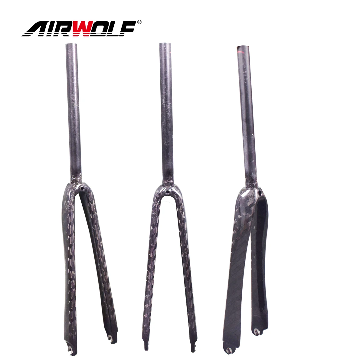 

AIRWOLF Carbon Fork Fixie Road Bike Fork 700C V Brake Quick Release 100*9mm Weight 379g T800 Carbon Fixed Gear Fork Road Bicycle